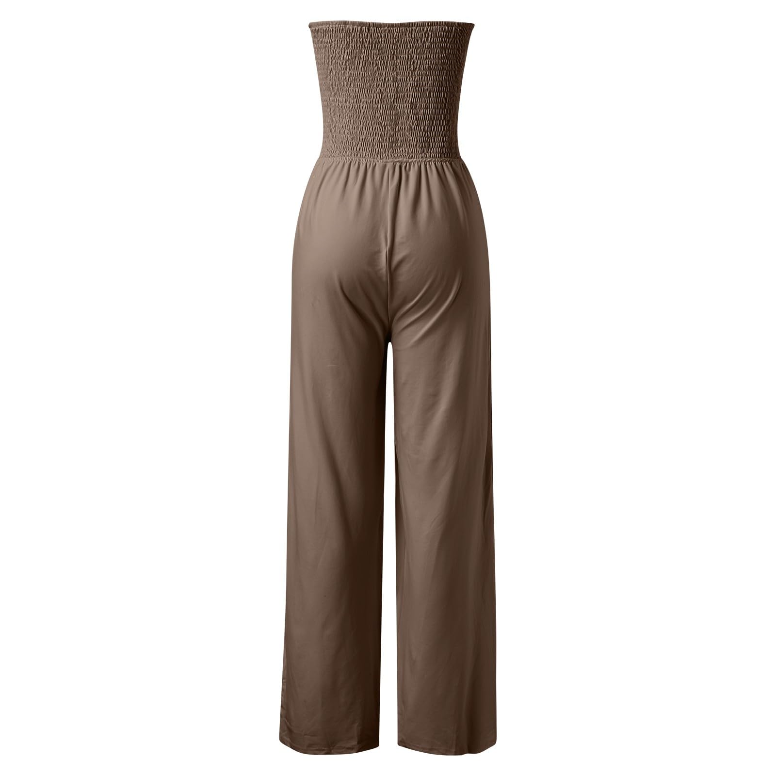 Jumpsuit Donna Estiva Elegante，Pantaloni Baggy，Tinta Unita Casual Senza Maniche Avvolgere Il Petto Gamba Larga Comodo Morbido Elegante Pantaloni Monopezzi Da Lavoro Tuta