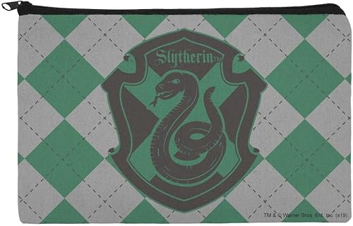 Harry Potter Slytherin Plaid Sigil - Estuche organizador de lápices con cremallera