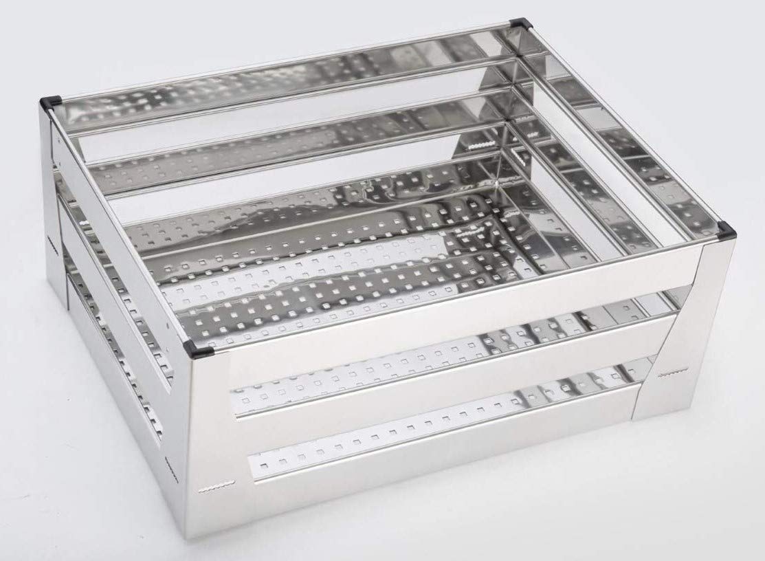 WINSTAR Stainless Steel Perforated Sheet Kitchen Plain Multipurpose Basket | Premier Series Kitchen Organizer | Modular Kitchen Cabinet (21X20X8 inches)