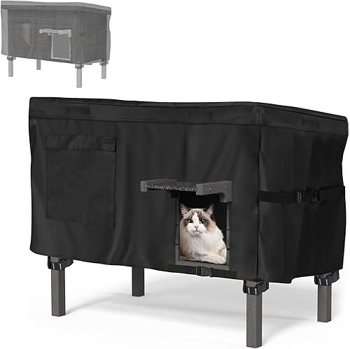 Funda para casa de gato al aire libre para GDLF para Ciokea (solo cubierta), cubierta de casa para gatos al aire libre, 34.5 pulgadas de largo x