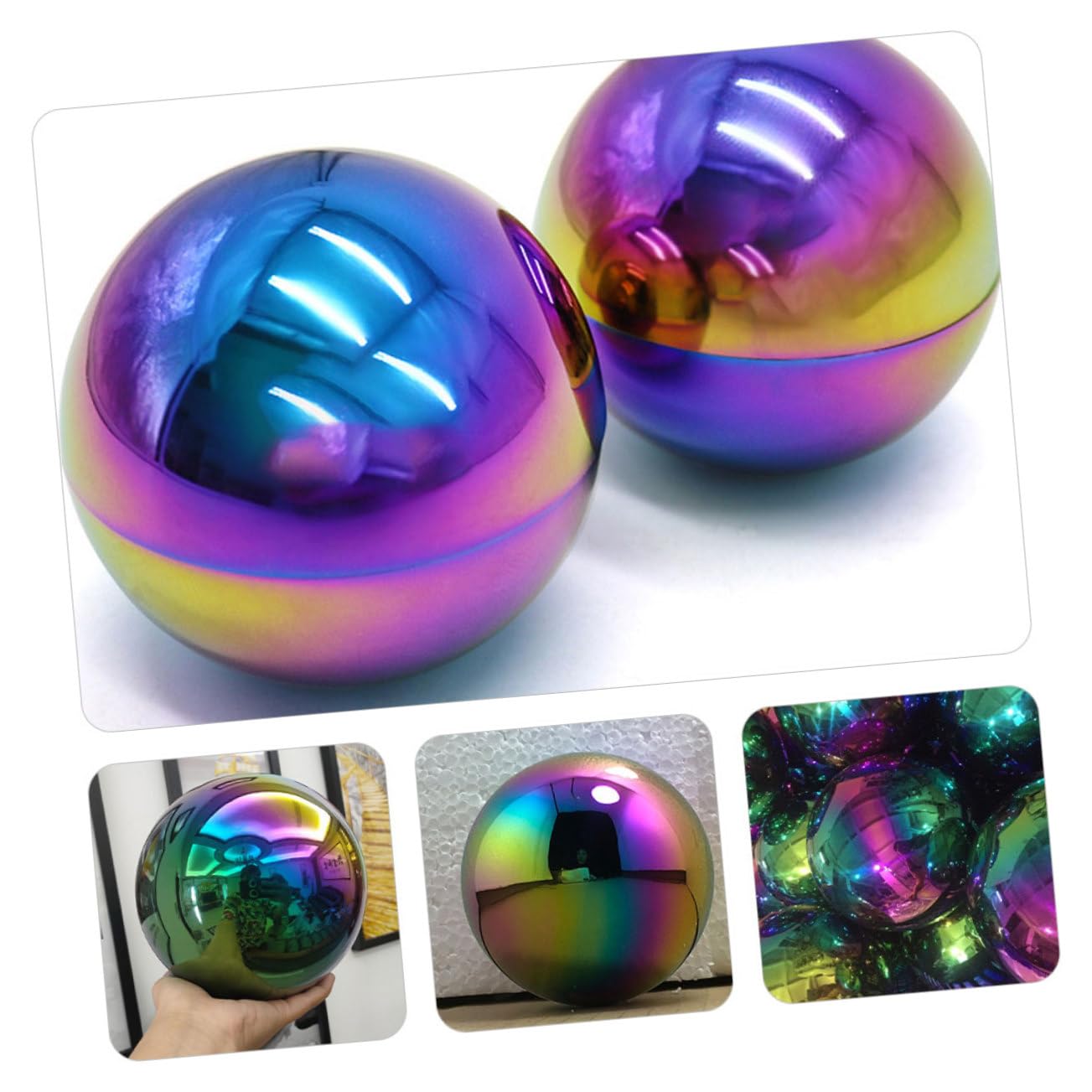 BESTonZON 2 Pezzi Riflettente Inossidabile per Decorazione Design Chic e Decorativa per Esterni e Atmosfera Rilassante Compatta e Leggera per Spazi Esterni