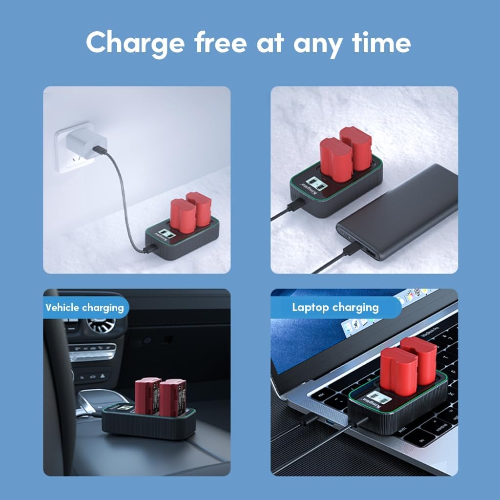 Digital Camera Chargers for XT5XT4 XH2S XH2 X-H2S GFX Camera Batteries