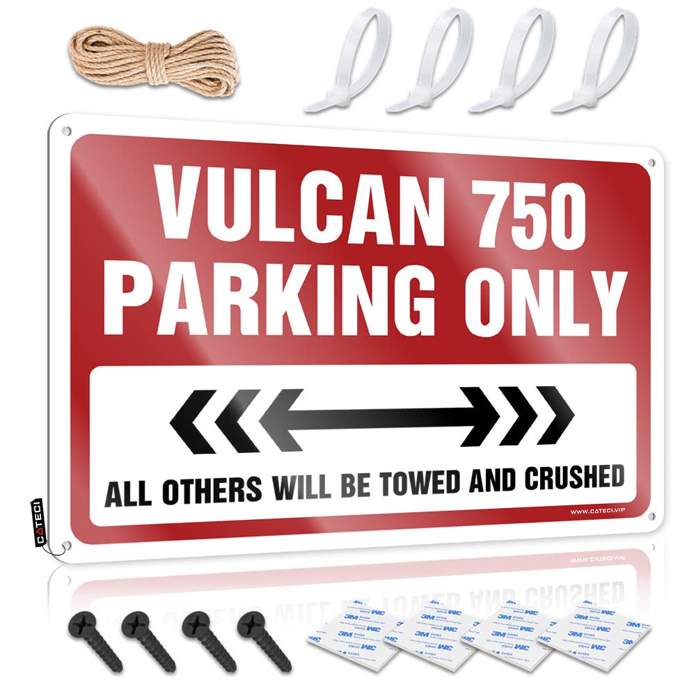 KRAZMURONGD Tinsign Decor Vulcan 750 Parking Only Tin Sign Wall Signs Funny Tin Sign(30X40CM)