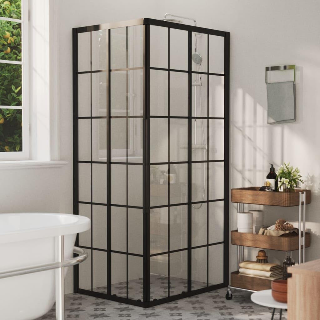Kabina prysznicowa z profilem aluminiowym, 90 x 70 x 180 cm | Szkło bezpieczne ESG, ściana boczna z przezroczystego szkła, łatwy montaż, w komplecie z materiałem montażowym