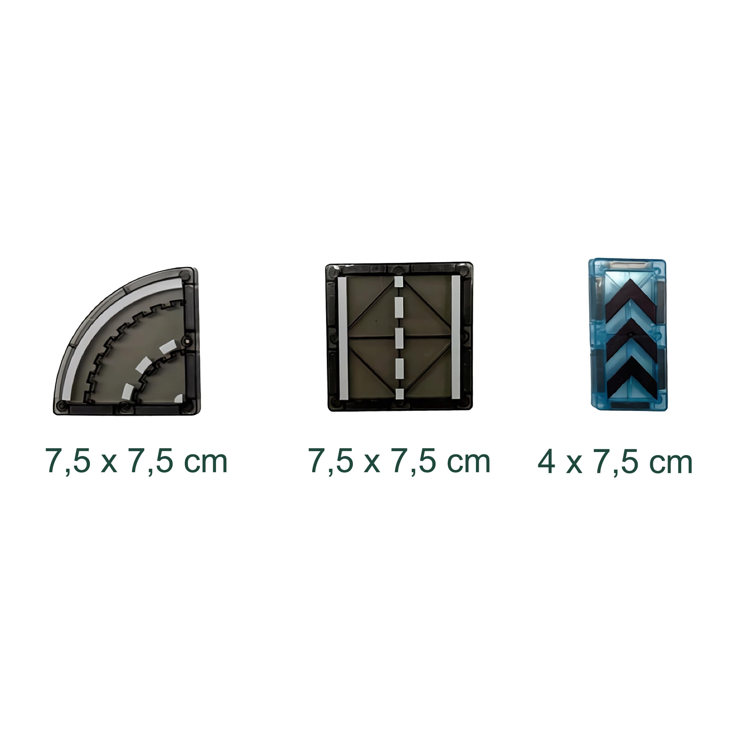 Relaxdays Set de Carreteras magnéticas, 70 Piezas, señales de tráfico, Juguete Educativo Desde 3 años, ABS, Negro