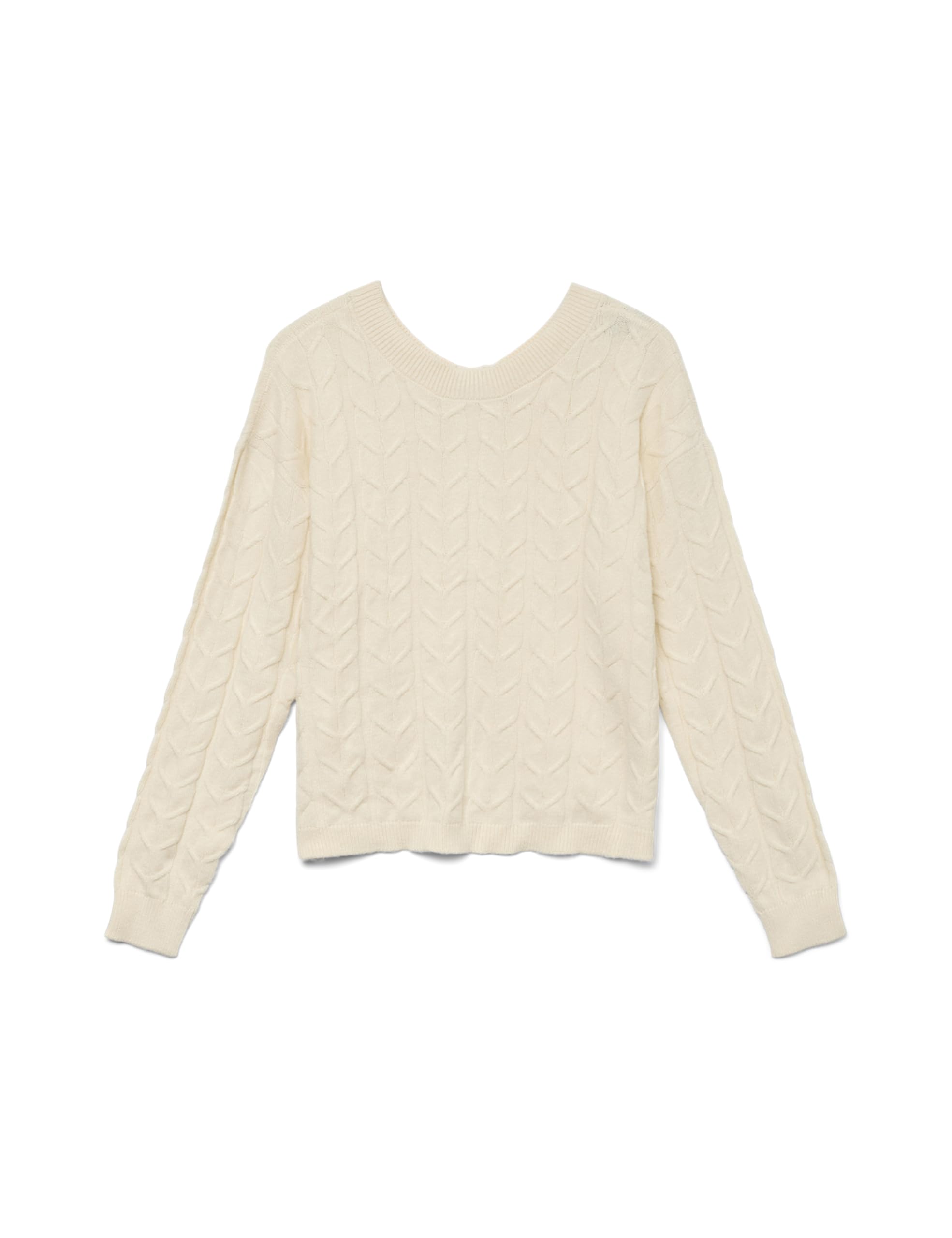VERO MODA Vmtilda LS O-Neck 2Way Pullover Boo, Birch, S