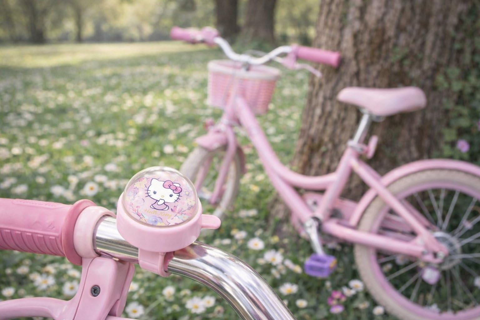 Hello Kitty Campanello Squeeze Per Bicicletta Bambini - Campanello Bici Con Personaggio 3D In Gomma Morbida, Suono Forte, Facile Da Installare Su Manubrio
