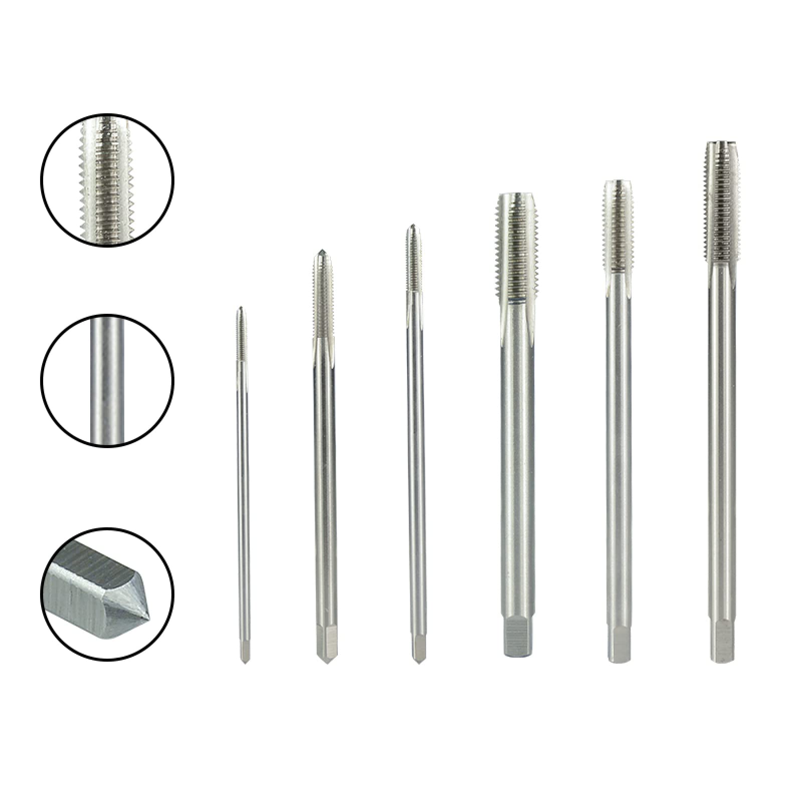 Maschi filettati per Punte da Trapano, Gambo Lungo, metrici HSS, Maschi a Spirale per Utensili per la Lavorazione dei Metalli, Trapano filettato, M3x150