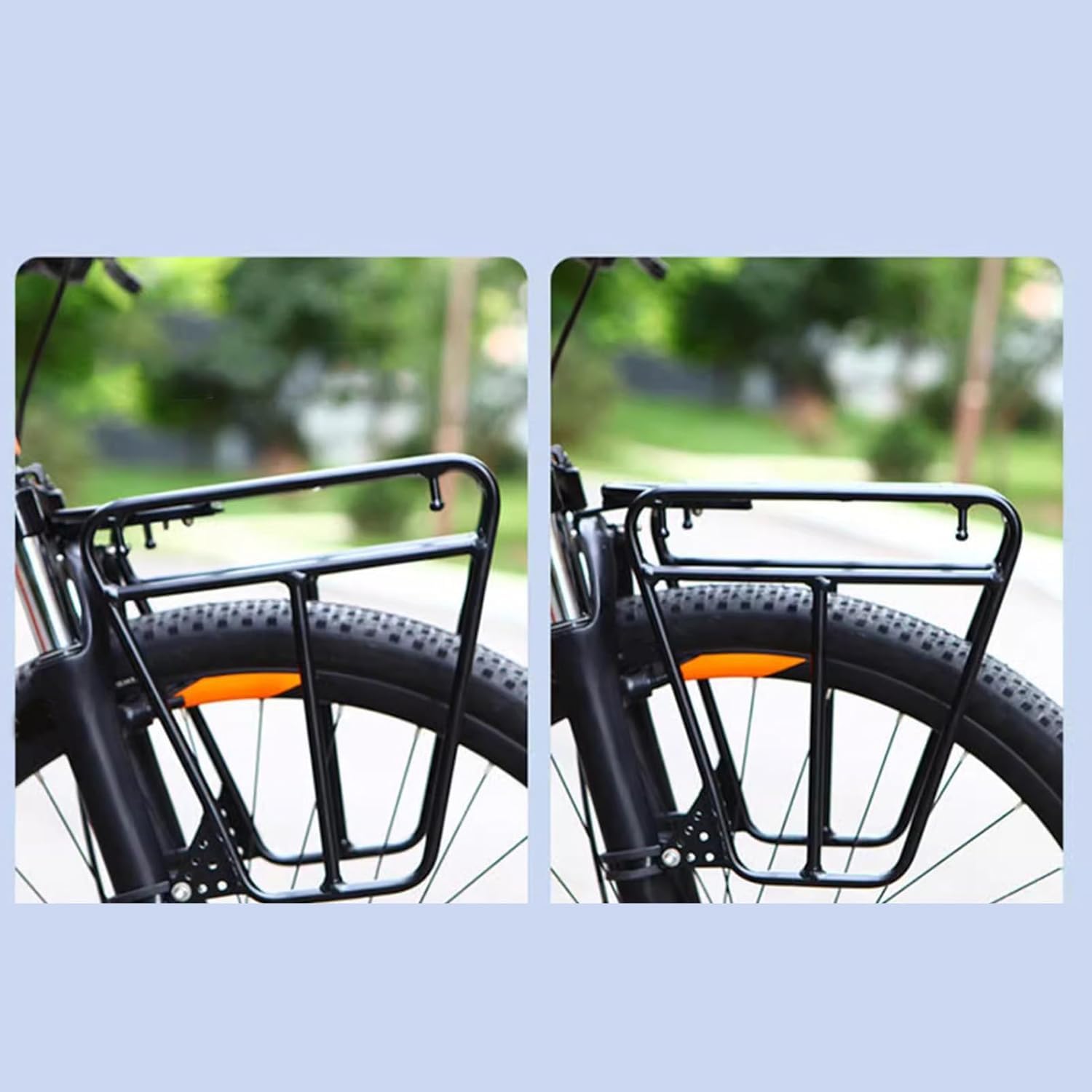 Porte-bagages avant pour vélo - En acier - Capacité de charge de 25 kg