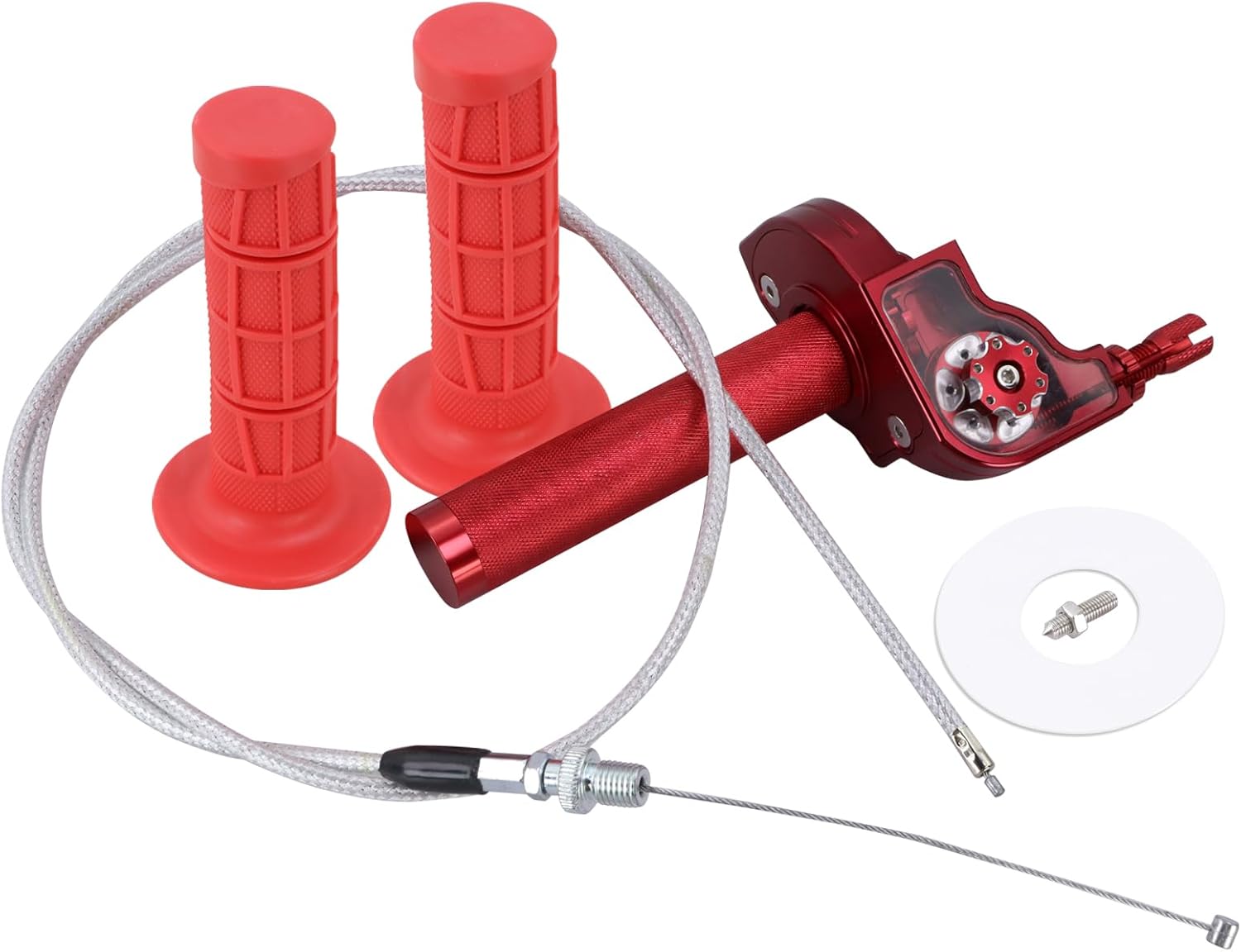 Mini Bike Throttle Kit with Cable Throttle Assembly CNC Quick Action Twist Throttle Compatible with 7/8" Handlebars 50cc-250cc Dirt Pit Bike Mini Bike ATV Motorcycle (Black)