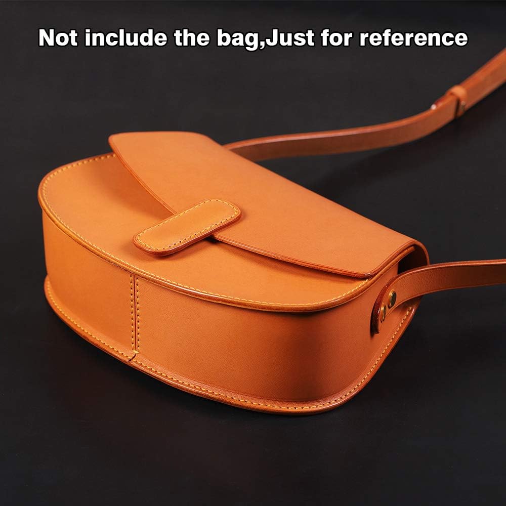 WUTA New Waxed Bull Vegetable Tanned Leather Piece Quality DIY Genuine Leather Material Full Grain Cowhide,12 inchX12 inch Tokyo Orange