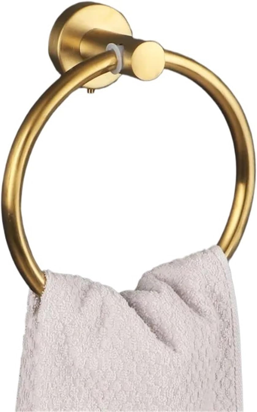 Towel Ring Toilet Towel Rack Towel Ring Stainless Steel Tissue Holder Hotel Toilet Paper Holder Bathroom Hardware Accessories(Black Gold)