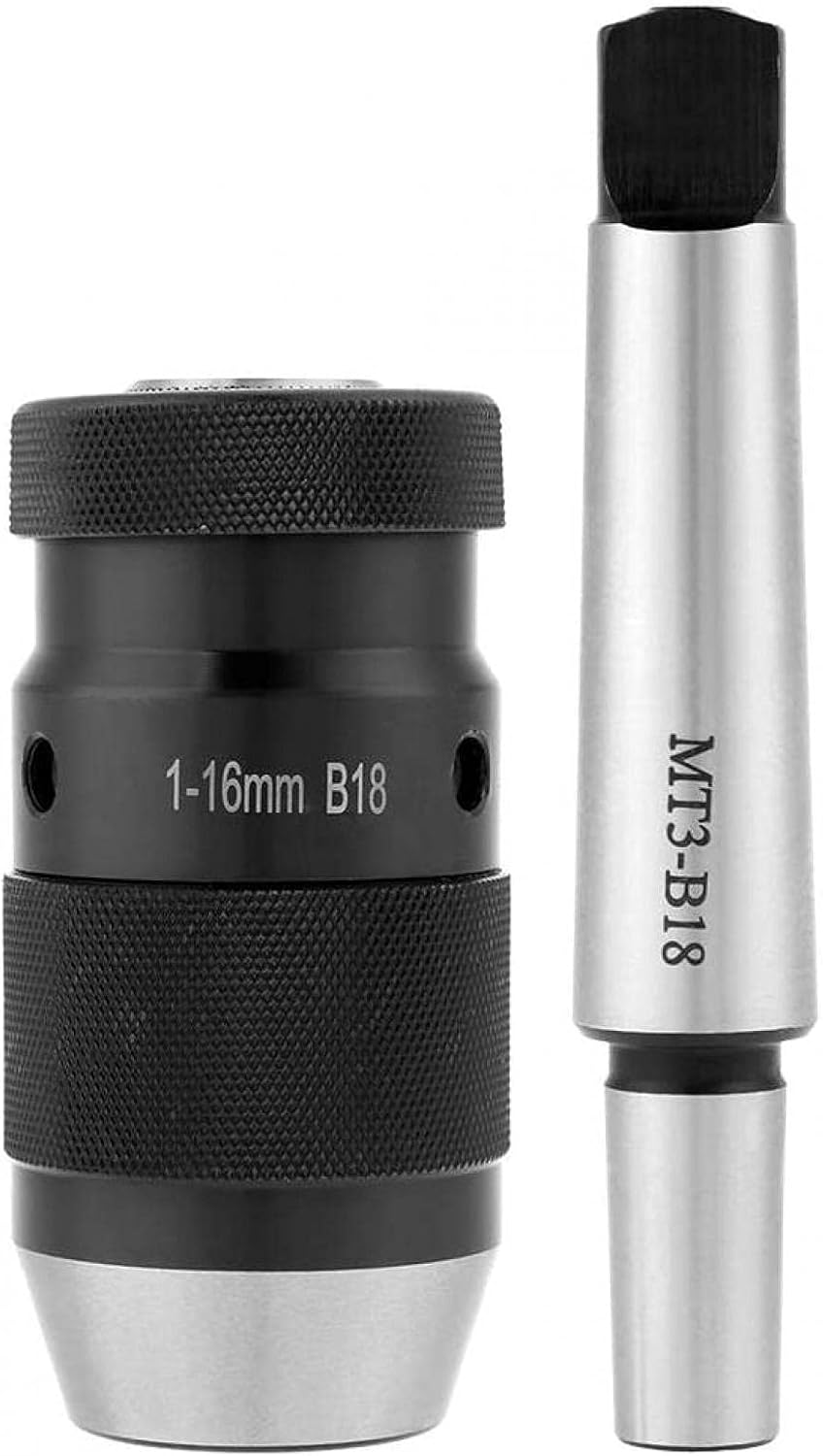 Keyless Chuck, Self‑tightening Keyless Lathe Drill Chuck 5/8" Capacity with Arbor for Drill Machines Milling Machines, Lathes, Boring Lathes and Electric Hand Tools