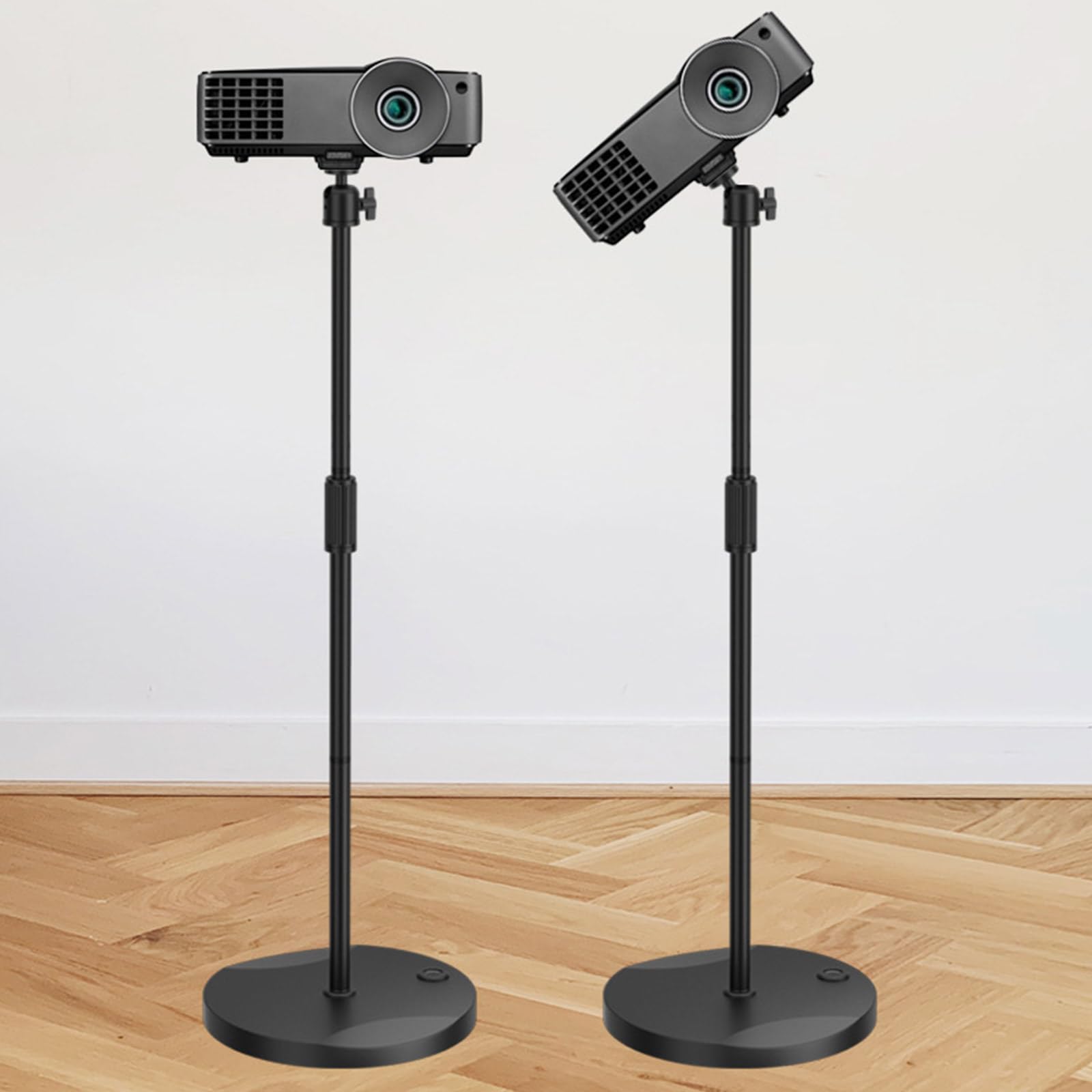 Supporto da pavimento per proiettore con asta telescopica, ampia compatibilità, struttura in metallo ad alta resistenza, supporto per proiettore