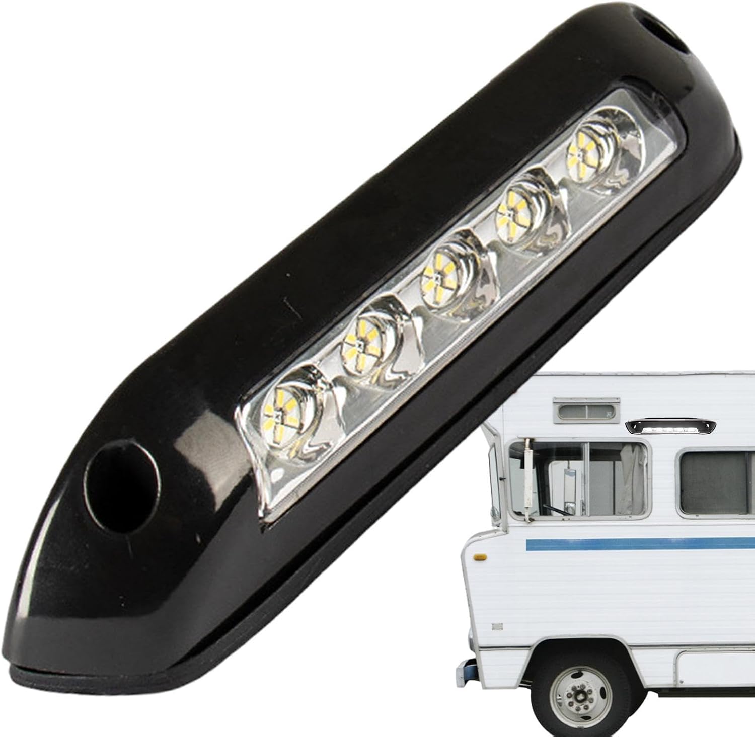 Automotive Exterior Lighting Accessories | LED 12V RV Lights Panel Replacement, Light Exterior Utility, Waterproof Energy Saving Replacement Lighting for RV Trailers, Campers, Black