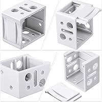 Vista 3 de Jetec 2 piezas de 1 pulgada Mini soportes ciegos de plástico blanco perfil caja montaje ventana persianas soporte barandilla