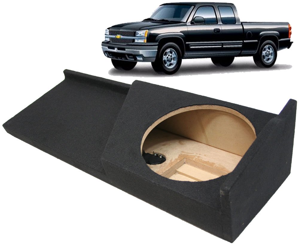 Harmony Audio F104 Bundle Compatible with Chevy Silverado Ext Cab Truck 2007-2013 Single 10 Sub Box & CXA400.1