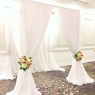 Adjustable 10ft Wedding Canopy Chuppah Mandap, Outdoor Wedding Backdrop Decorations Photo Booth Party Supplies - Hardware Kit