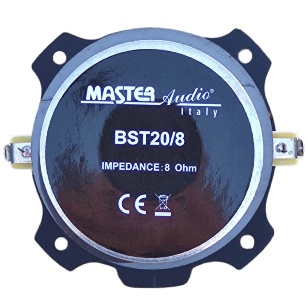 MASTER AUDIO 2 BST20/8 tweeters Noirs Super Bullet de 100 Watts rms et 200 Watts Max de 8 cm de diamètre impédance 8 ohms sensibilité 105 DB, la Paire