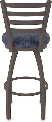 Miniatura 49 de 410 Jackie Taburete de bar giratorio de 36 pulgadas con acabado bronce y asiento de vinilo negro Vinilo negro,Canter Burdeos,Tierra Canter,Canter