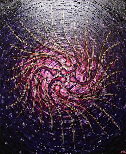 Peinture abstraite violette Sens Violacé pour créer une ambiance sereine et inspirante