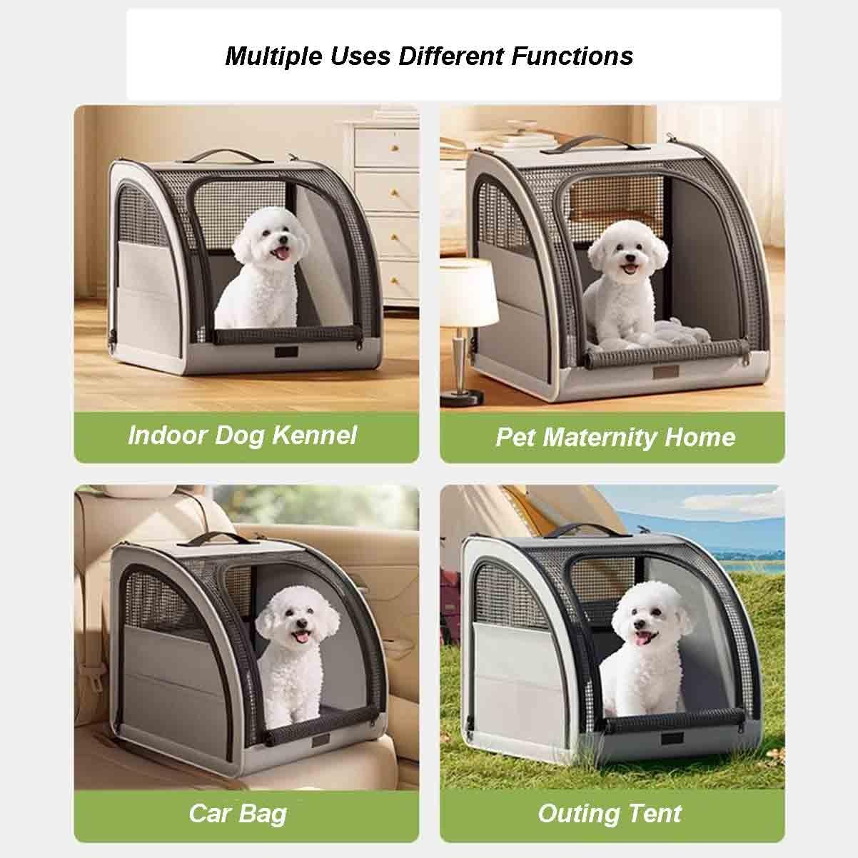 Car Kennel, Pet Car Mat, Cat Kennel, Pet Travelling Carrier, Dog Car Carrying Nest (for Pets up to 15kg)(Grey)