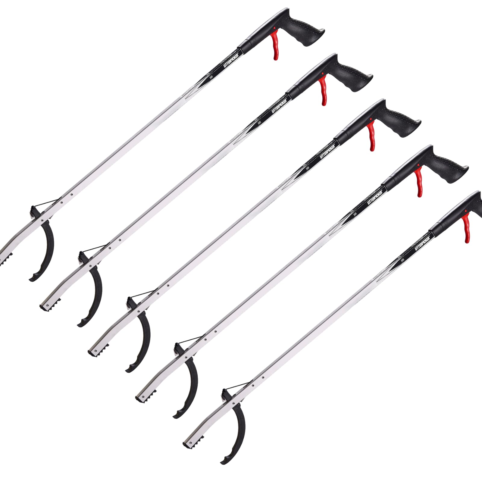 Helping Hand 5 Pack Community Litter Picker 33"/85cm. Lightweight Durable Litter Grabber with Secure Grip. Bulk Pack for Volunteers, Schools and Community Groups