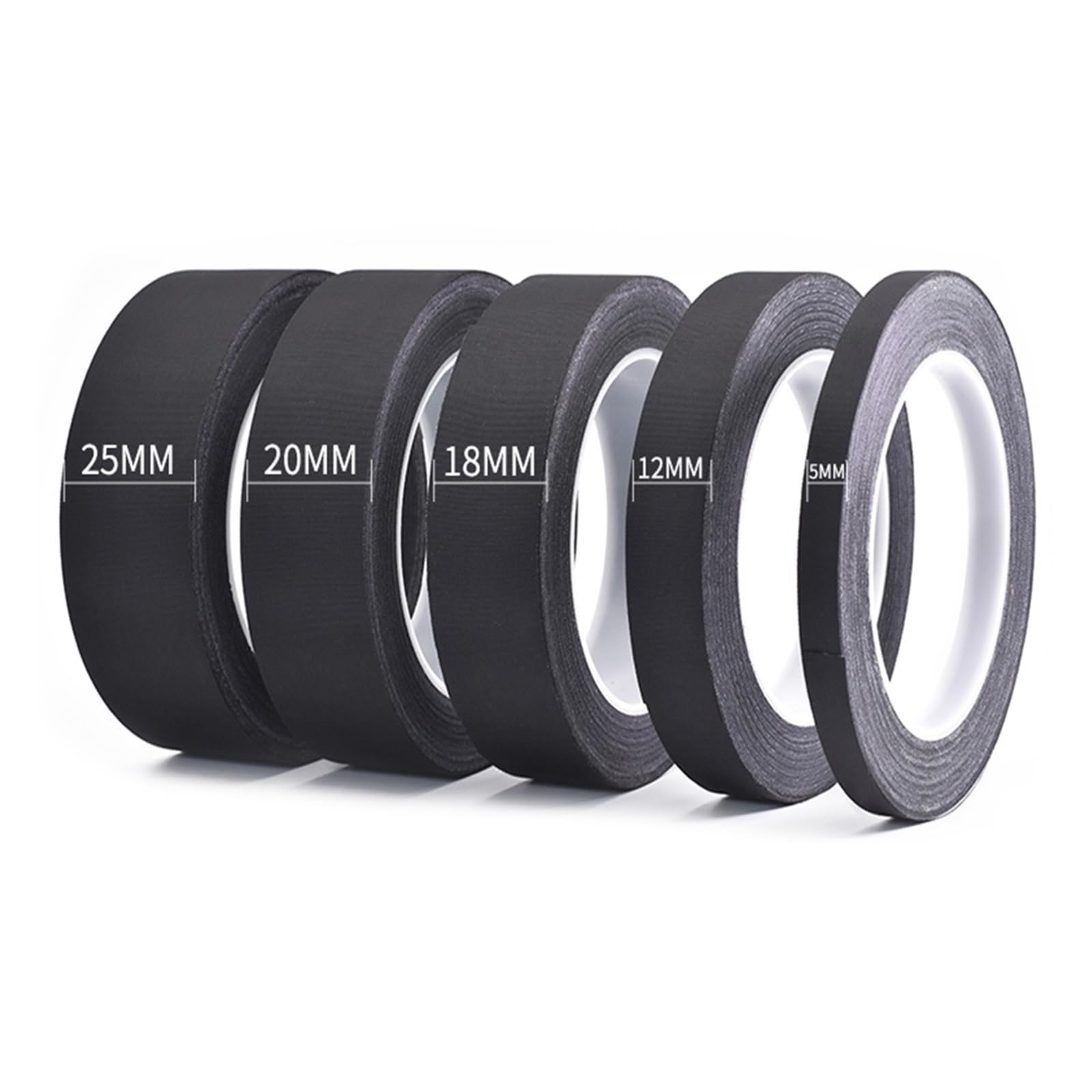 DAVBIR 1PCS Nastro adesivo in acido acetico nero Nastro in tessuto di acetato isolante ad alta temperatura ignifugo for la riparazione di LCD perfection (Size : 30M, Color : 25mm)