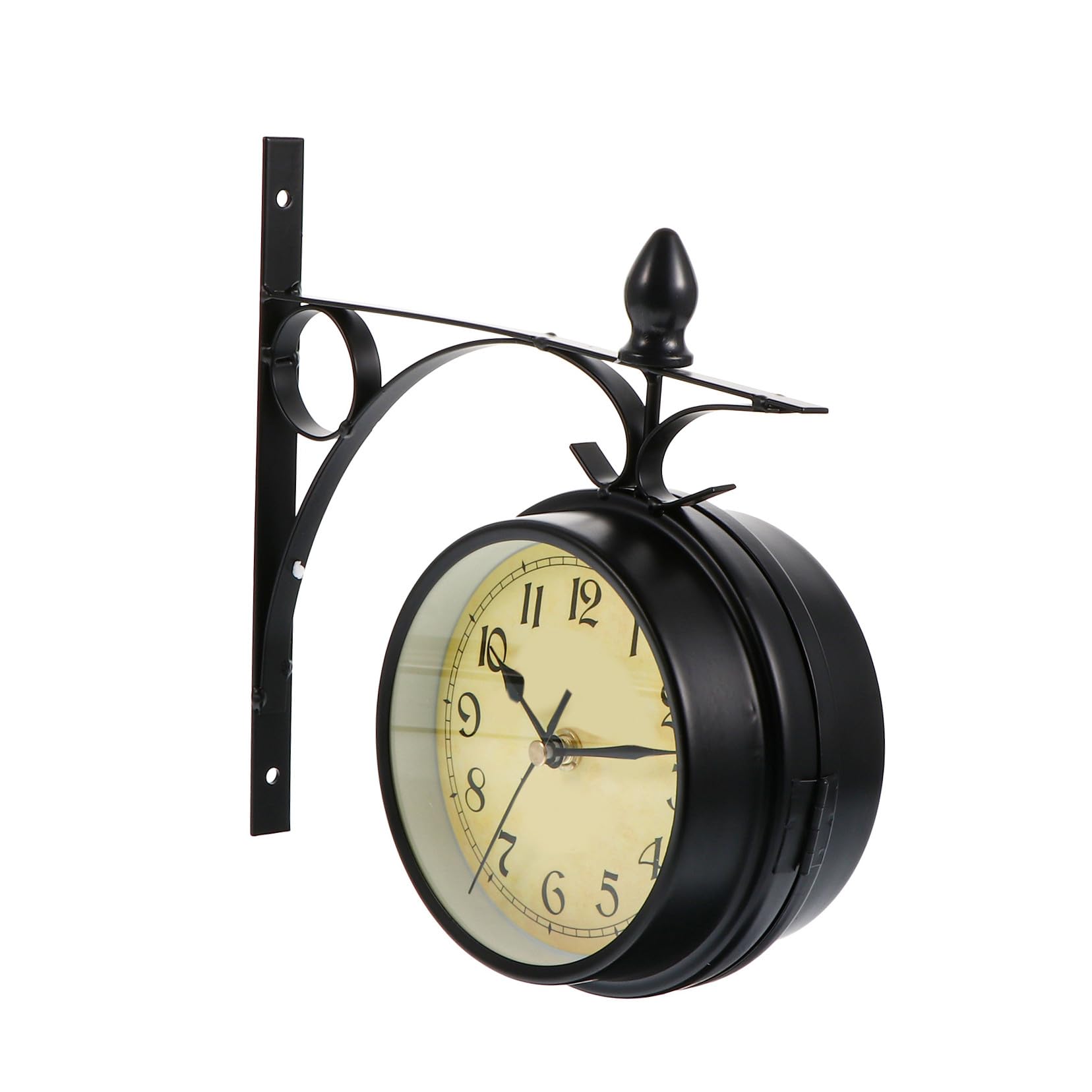 Horloge murale rétro en métal pour un salon élégant au style européen classique
