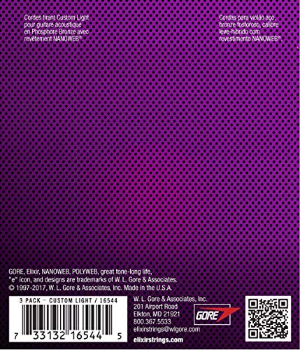 Elixir Cordes 16544 Cordes pour guitare acoustique Bronze phosphoreux avec revêtement Extra, Lot de 3 Pièces - Les Beatles, Paul McCartney, John Lennon, RIngo Starr, George Harrison Elixir Cordes 16544 Cordes pour guitare acoustique Bronze phosphoreux avec revêtement Extra, Lot de 3 Pièces – Image 6