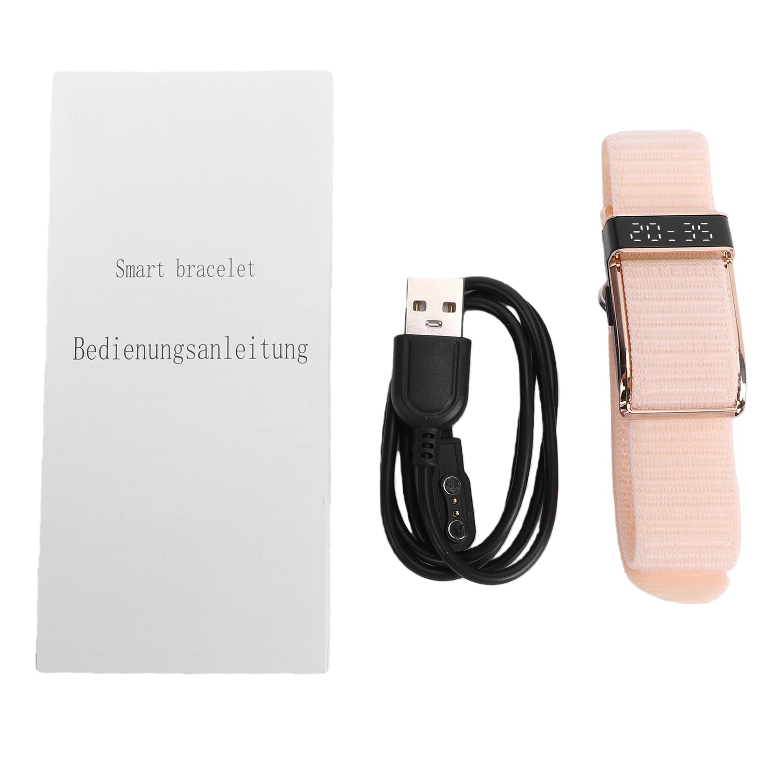 Fabater Braccialetto Intelligente Braccialetto Intelligente Monitoraggio Sanitario Avanzato IP68 Impermeabile per Atleti e Routine Quotidiana Nylon Elegante (#2)