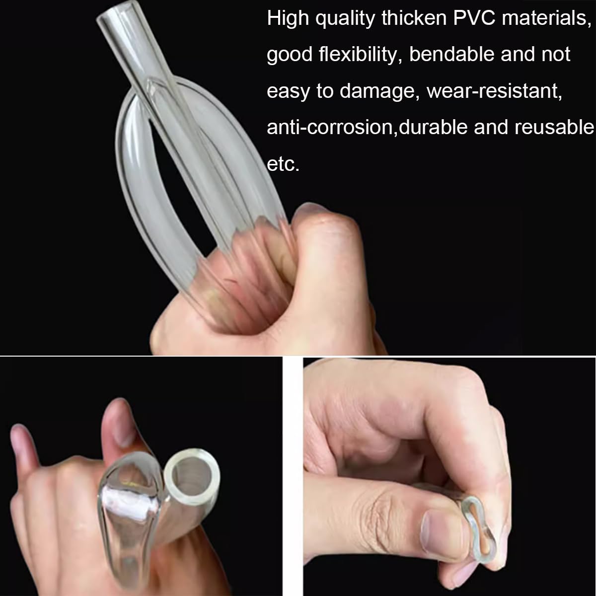 Tubo PVC, CESFONJER Tubo Trasparente di 5 Metri, Addensato Tubo Flessibile, tubo flessibile antigelo con 1 tagliatubi (diametro interno 6 mm x diametro esterno 9 mm)