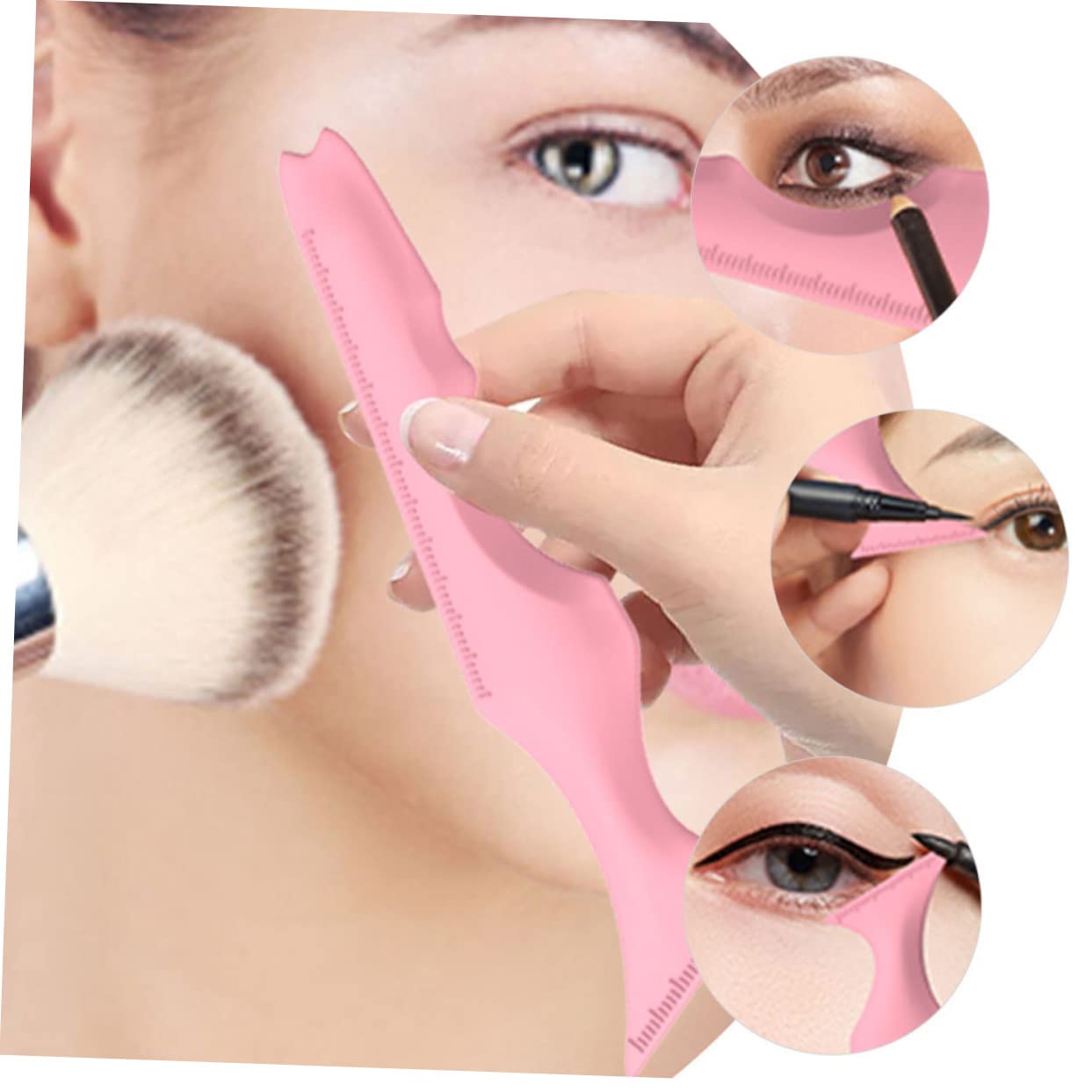 FOMIYES 8 Pz Righello di bellezza in silicone stencil per il trucco degli occhi Eyeliner makeup kit make up kit matita per sopracciglia stampo in resina aiuto per gli stampini per ombretto