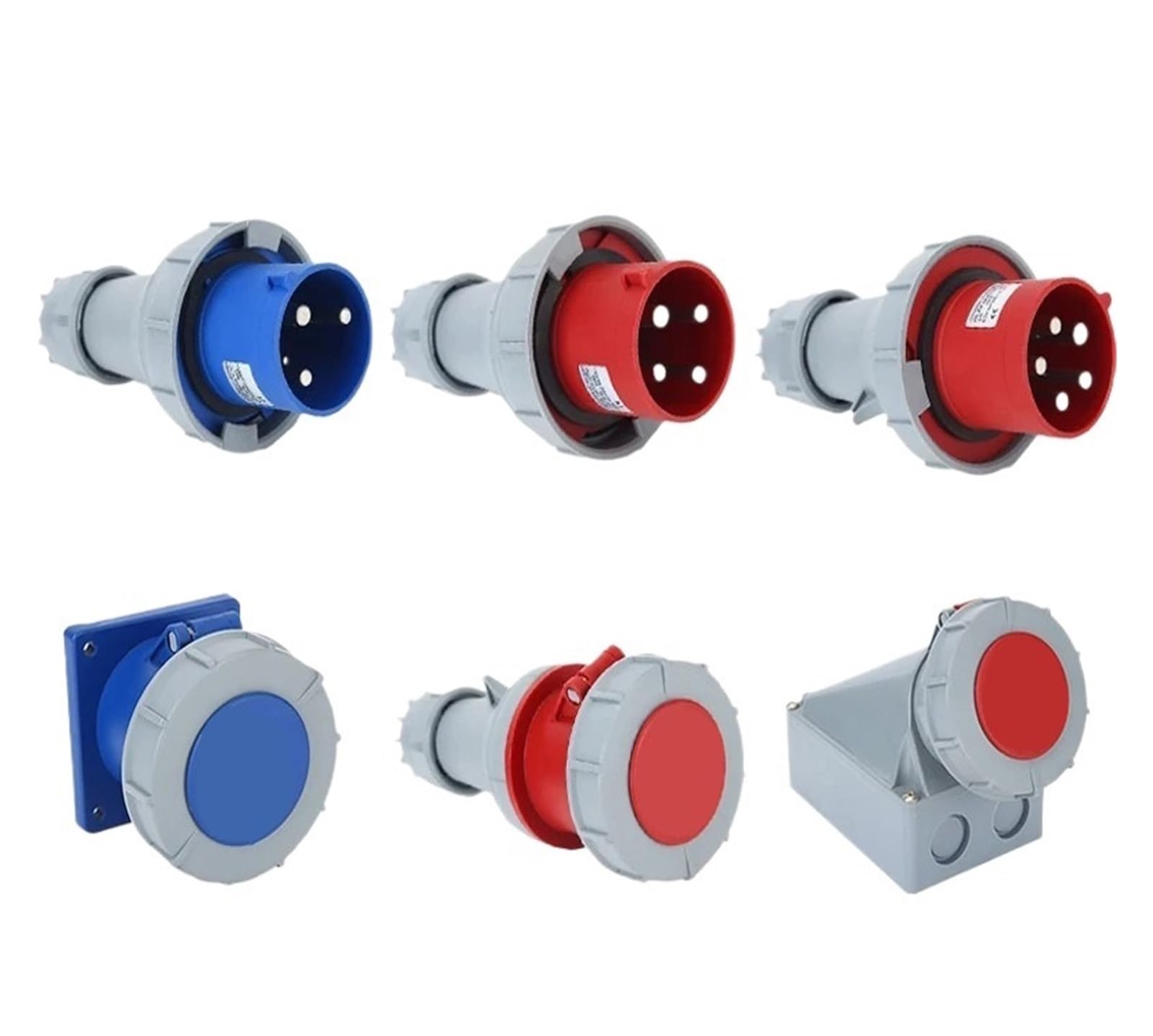 Conector eléctrico de enchufe industrial, acoplador panel montaje en pared(Plug,125A,5P)