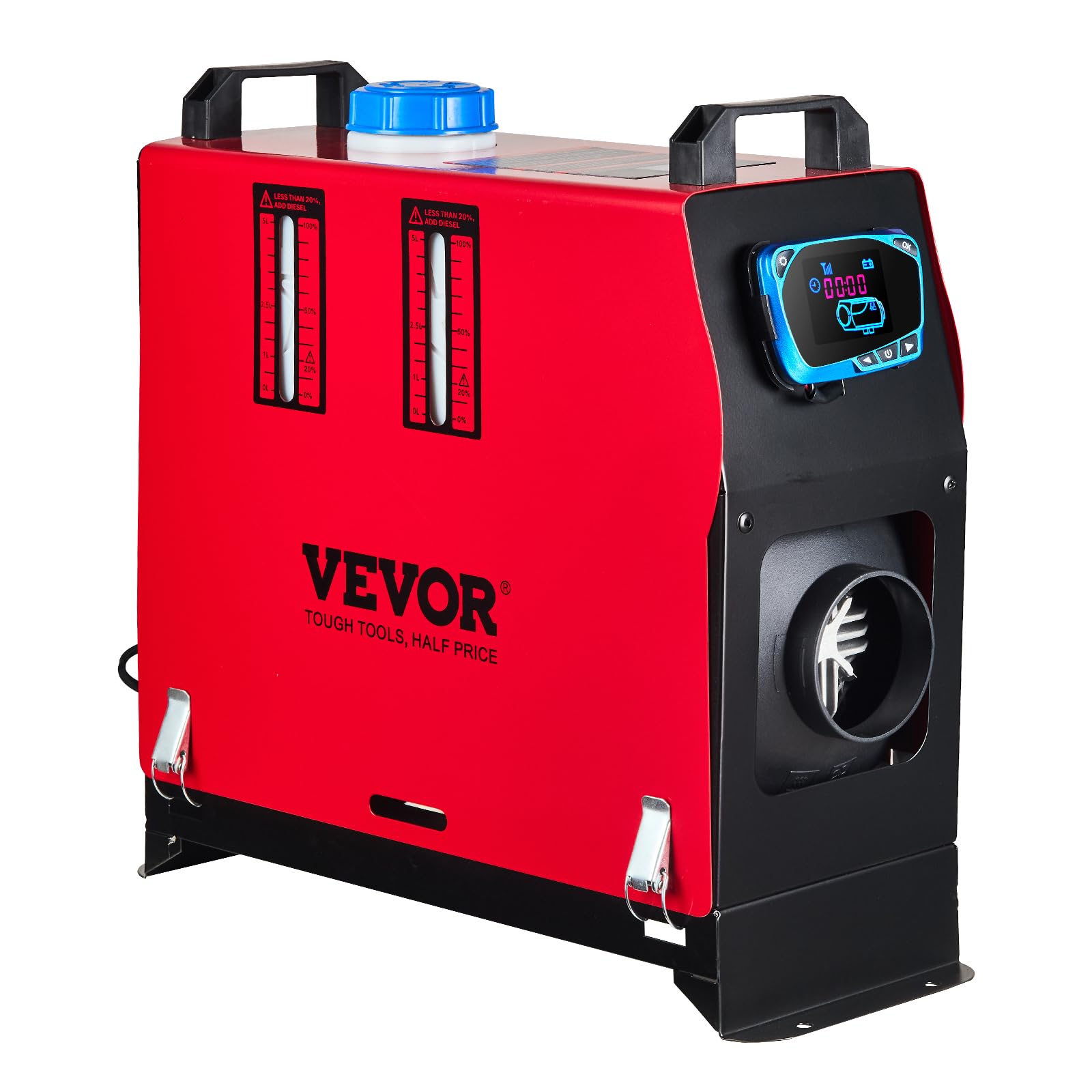 VEVOR Riscaldatore d’aria Diesel 12V 8KW Riscaldamento Autonomo Uscita Aria LCD Blu