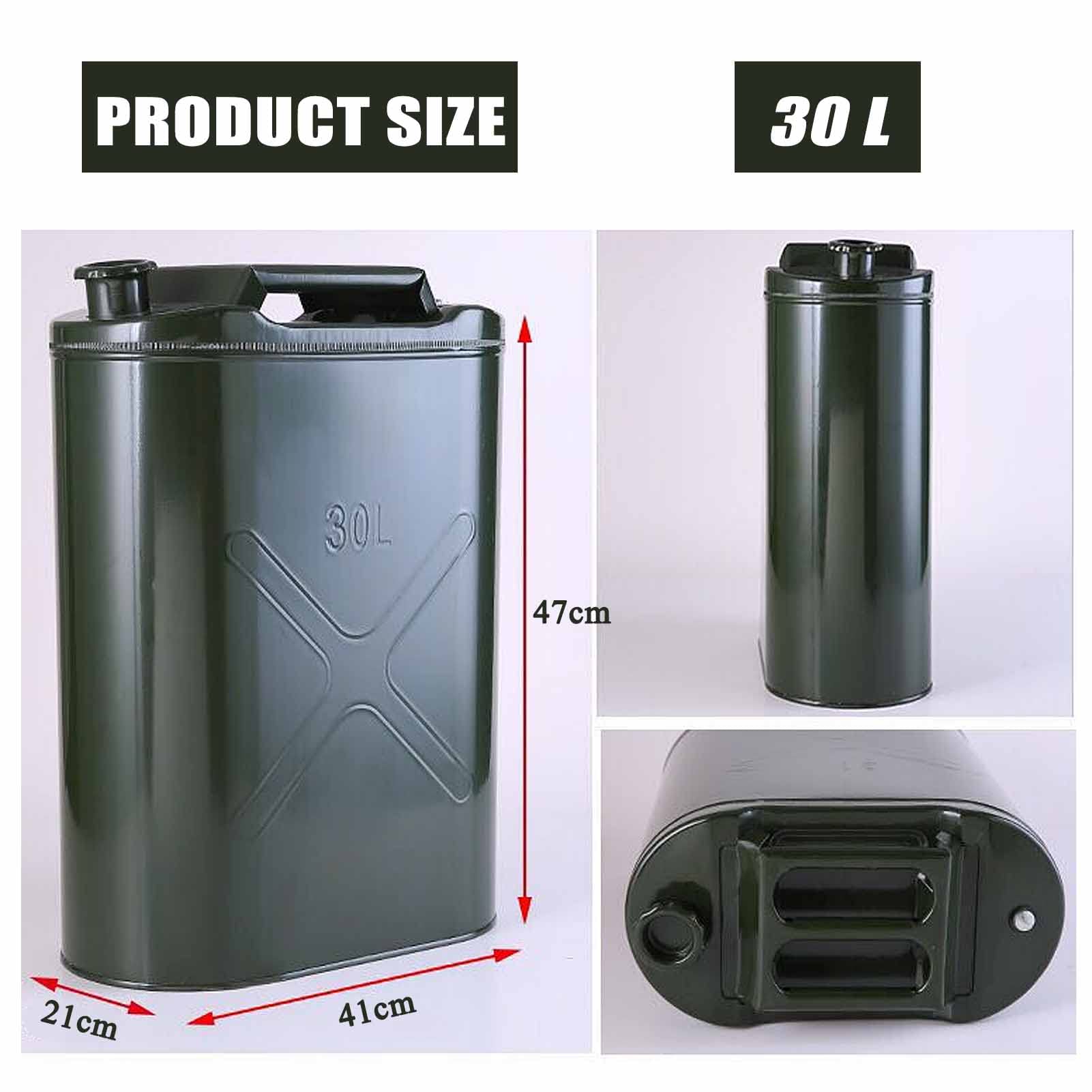 WUTONG Benzina a Base di Benzina addensata Benzina Militare può 30 Litri 20 Litri 10L Serbatoio Diesel Verticale Portatile Contenitore Carburante - Verde