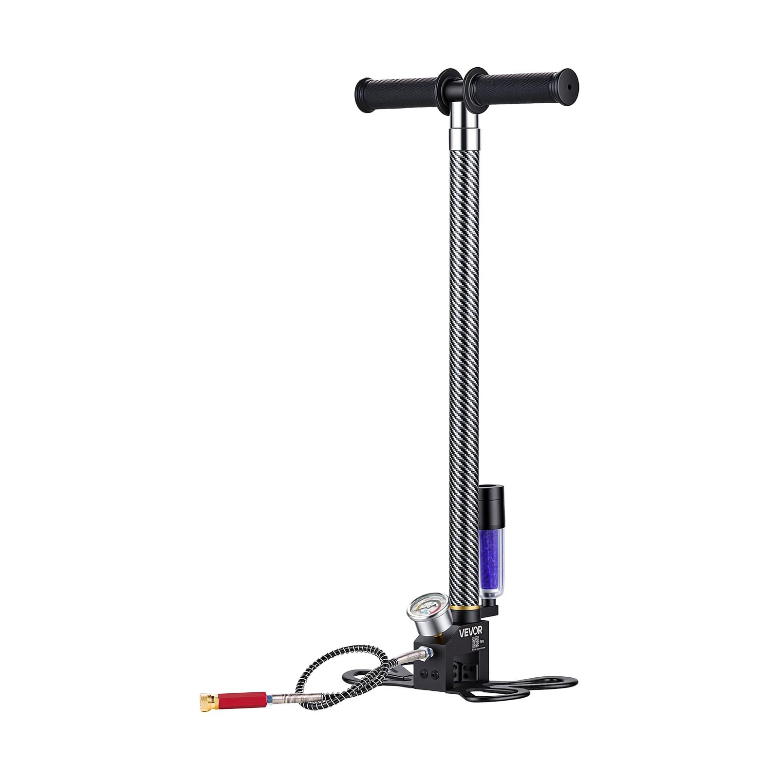 VEVOR PCP-Handpumpe 3,5-stufig, Hochdruckpumpe 31,03 MPa, Standpumpe mit Öl-Wasser-Filter, Manometer und Edelstahlgehäuse, für Luftgewehre, Paintball, Reifenbefüllung und Schlauchboote