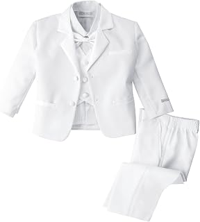 Baby Boys' White Classic Fit Tuxedo Set, No Tail