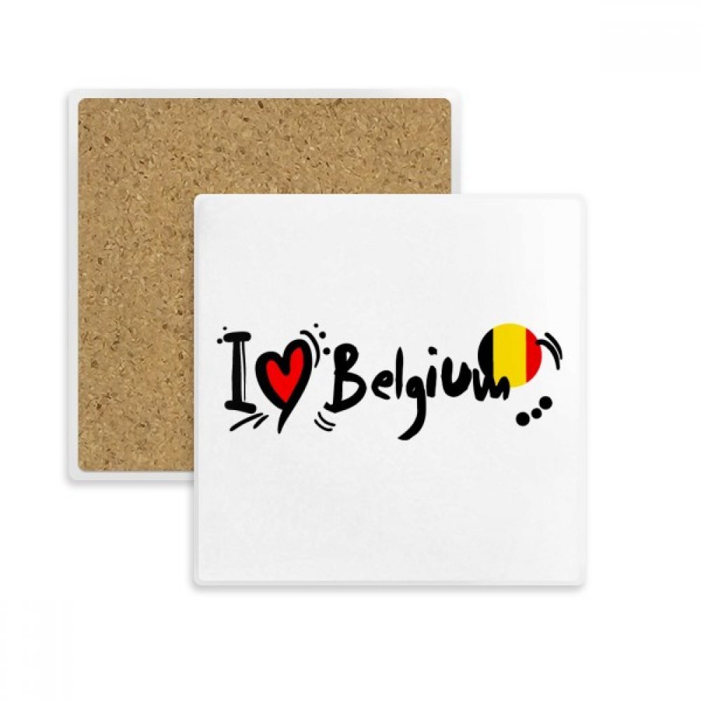 Tasse Coaster sous-verre pierre absorbant carré Belgique