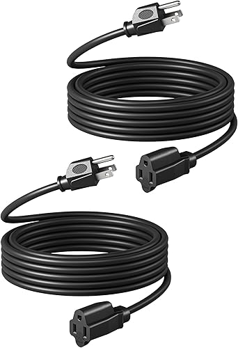 Miniatura 1 de DEWENWILS Cable de extensión para exteriores de 20 pies, cable de extensión impermeable de 3 clavijas para electrodomésticos de interior y exterior,