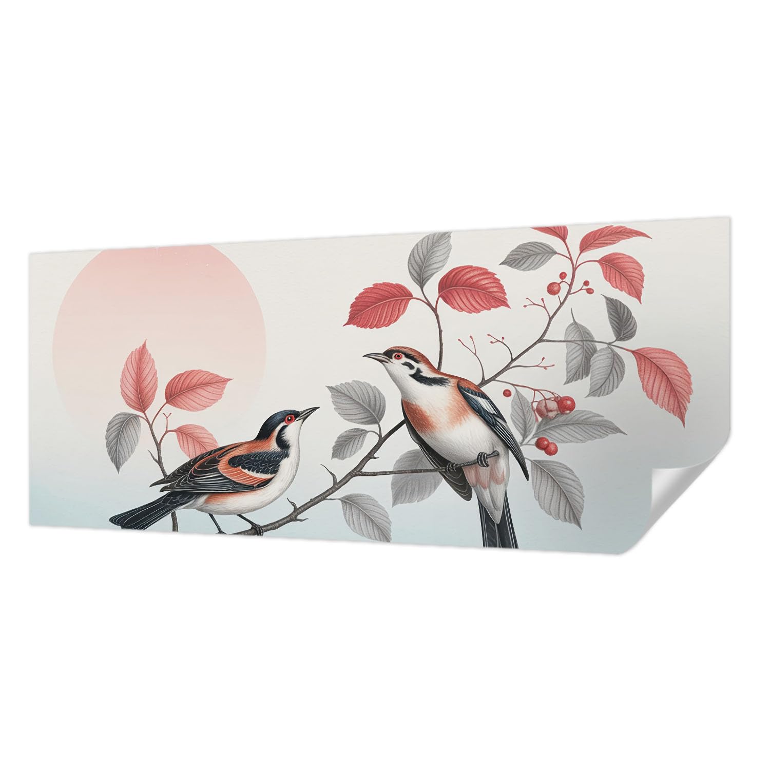 Papier peint haute qualité panoramique 250x104 cm Tulup oiseaux
