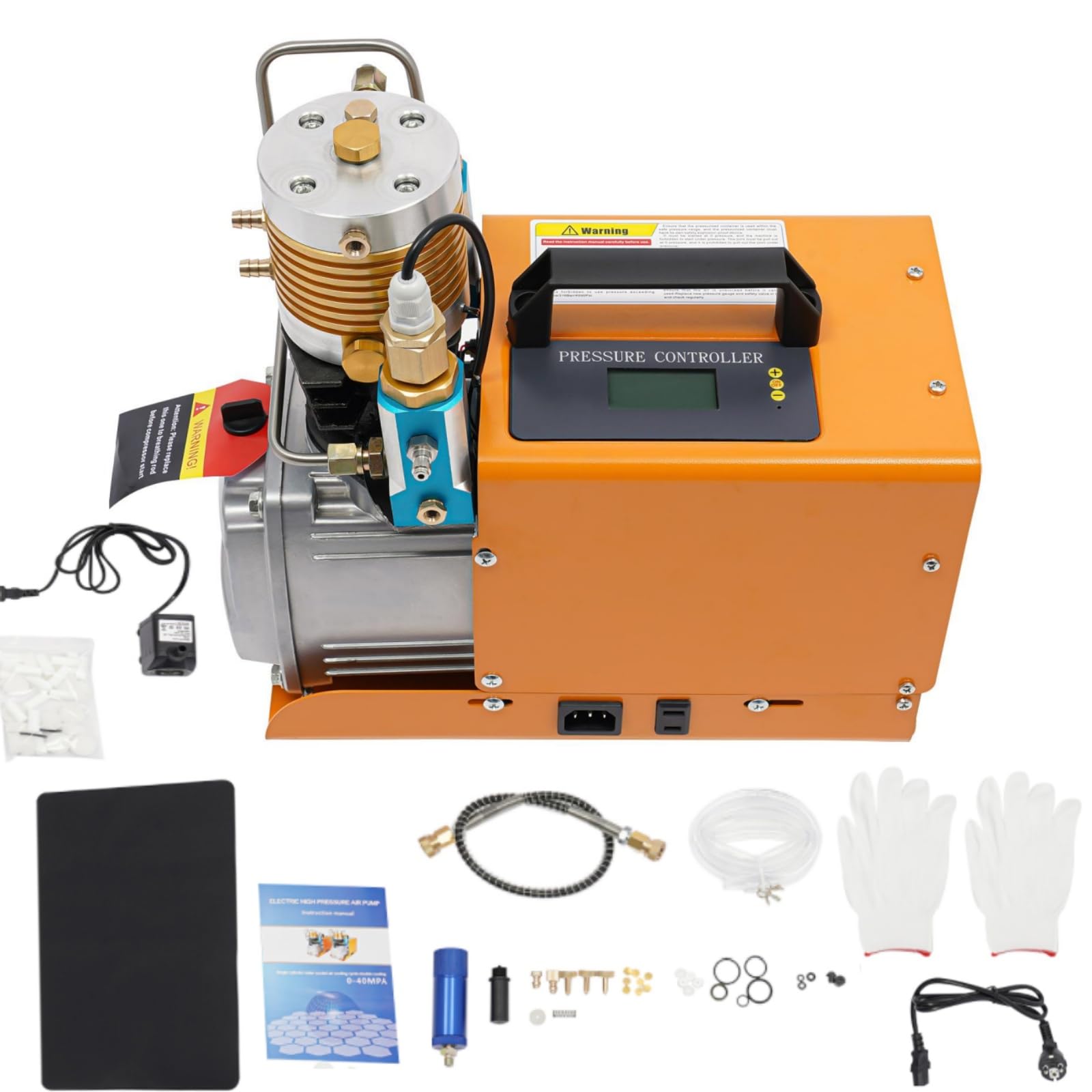Sprężarka PCP 220 V, 1800 W, 300 bar, pompa kompresora powietrza wysokociśnieniowego 4500 psi, butla sprężonego powietrza 30 MPa, kompresor nurkowy, ognioodporny, elektryczny kompresor powietrza