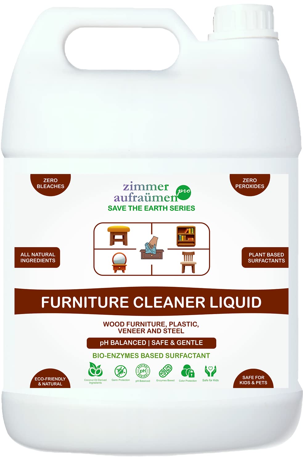 Zimmer Aufraumen Pro Furniture Cleaner Liquid Concentrated Wood Furniture, Plastic, Veneer and Steel (5L) (B0BJ91D8QY) Amazon Price History, Amazon Price Tracker