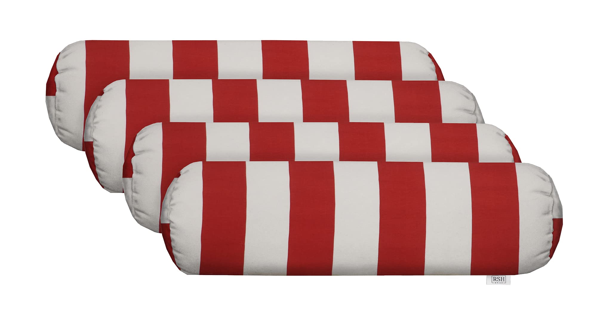 RSH DECOR: Neck Roll Bolster Pillows Set of 4 | 20” x 6
