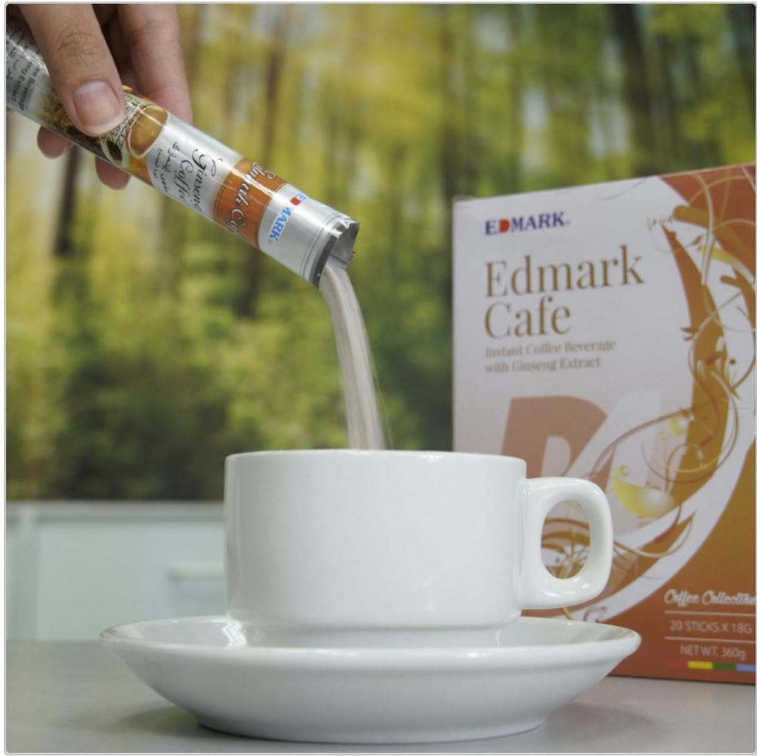 EDMARK Cafe Ginseng – Premium Arabica Blend with Ginseng Extract for Mental Alertness, Digestive Support, and Overall Well-Being – 20 Servings