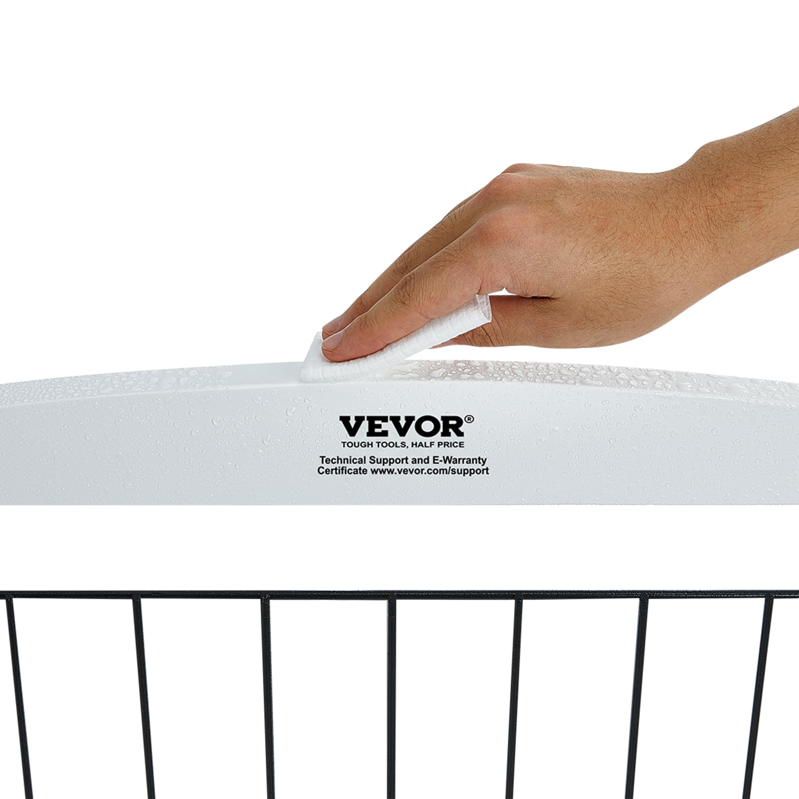 VEVOR Freistehendes Hundetor, Haustiertor, 610 x 813 mm Türschutzgitter 4-Platten-Faltbares Hundetor für Breite & Schmale Durchgänge, Erweiterbare Klappbare Hundebarriere, Weißes Treppenschutzgitter