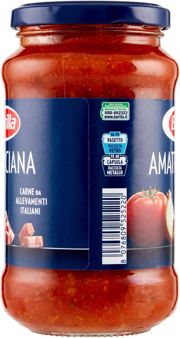 Italian Gourmet Amatriciana salsa per pasta Tomatensauce Speck 12 x 400g