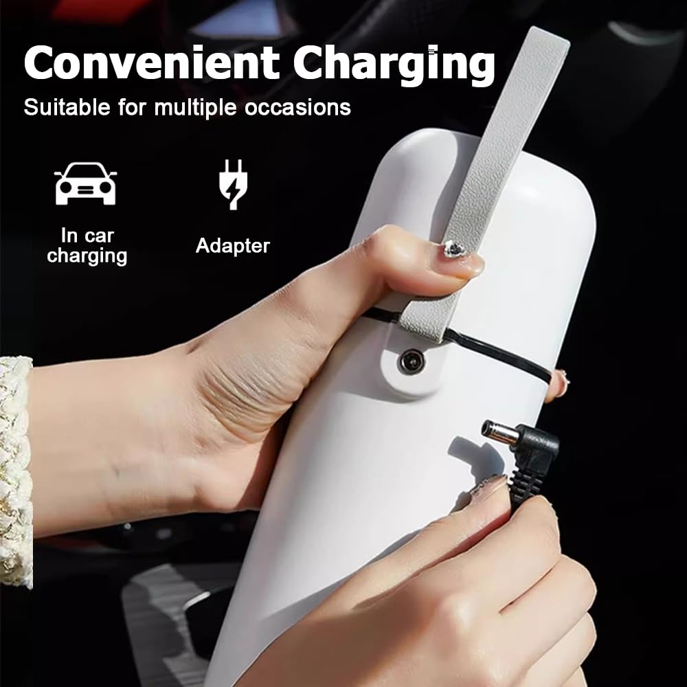 Bouilloire Électrique Portable 3 en 1, 420ML Mini Bouilloire à Thé Chaudière à Eau Chaude à Température Réglable avec Agitation à Induction Magnétique pour Thé Lait Café