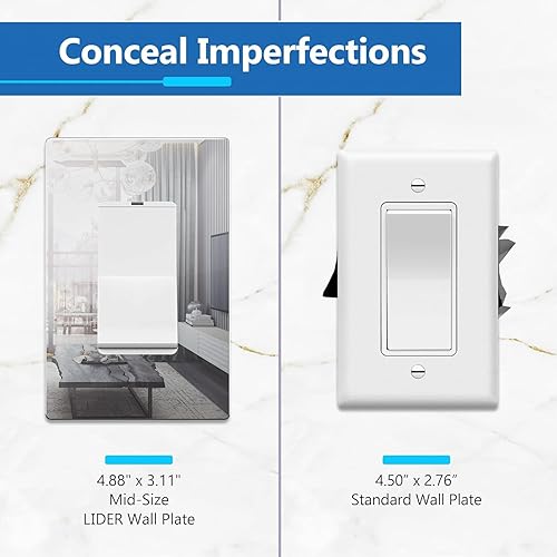 Miniatura 2 de LIDER Placa de pared decoradora, resistente a los impactos, acrílico espejado, plexiglás, acabado reflectante, actualización moderna, cubierta para