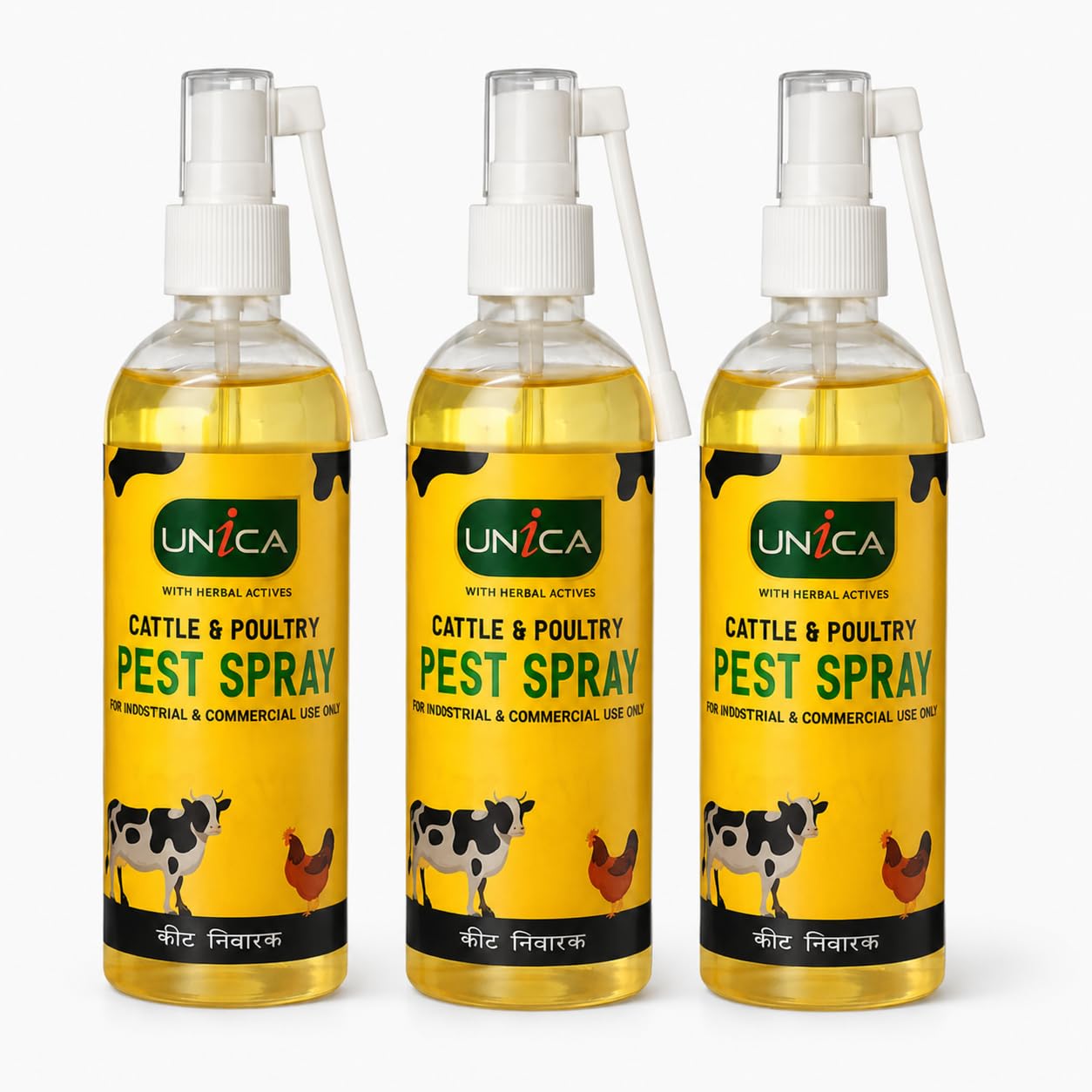 UNICA Cattle & Poultry Pest Spray | Pack of 3 | Bio-Active Herbal Formula | Controls Flies, Maggots, Lice & Insects | for Cattle, Poultry Farms & Livestock | (100ml x 3)-image-10